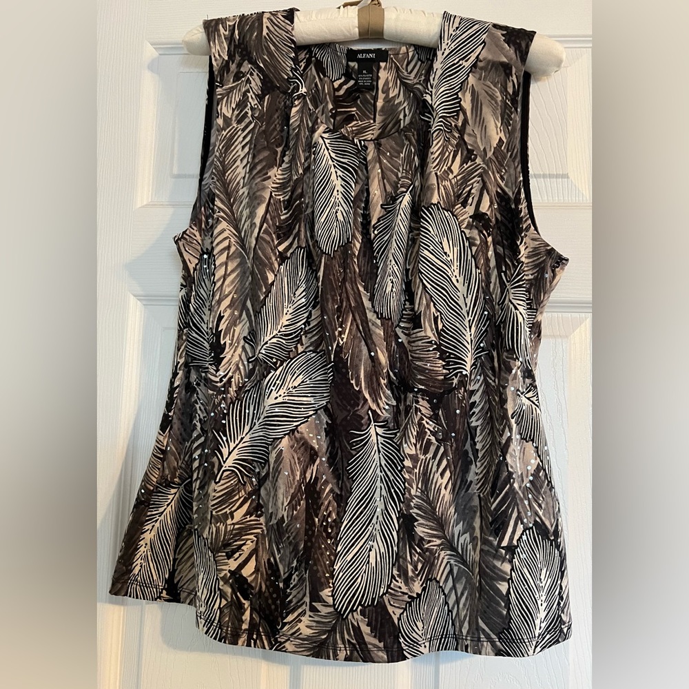 Alfani Sleeveless Shimmery Top SZ XL
